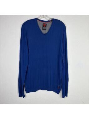 Strellson Royal Blue Pullover Mignon-V Sweatshirt Mens 100% Cotton Size XL, Fall